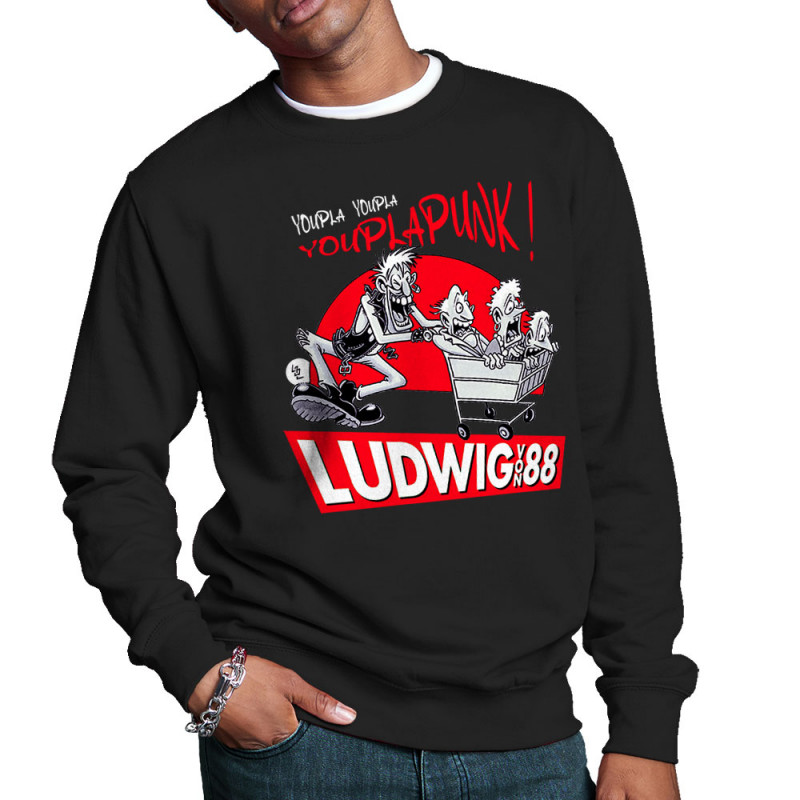 Sweat homme col rond noir Youplapunk (Ludwig Von 88,Rock & Punk,Laul)
