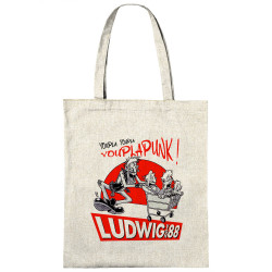 Sac shopping en toile naturel Youplapunk (Ludwig Von 88,Rock & Punk,Laul)