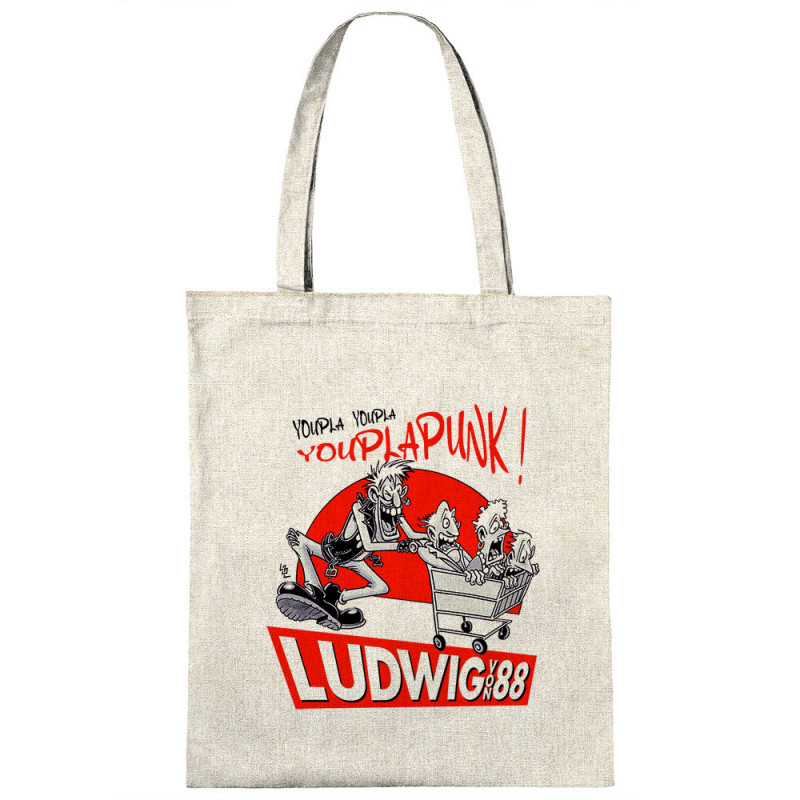 Sac shopping en toile naturel Youplapunk (Ludwig Von 88,Rock & Punk,Laul)
