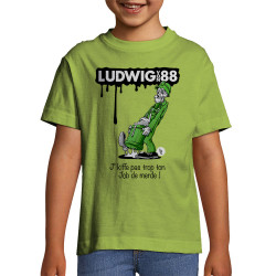 T-shirt enfant vert pomme Job de merde (Ludwig Von 88,Rock & Punk,Laul)
