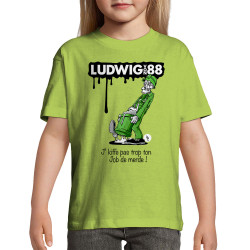 T-shirt enfant vert pomme Job de merde (Ludwig Von 88,Rock & Punk,Laul)