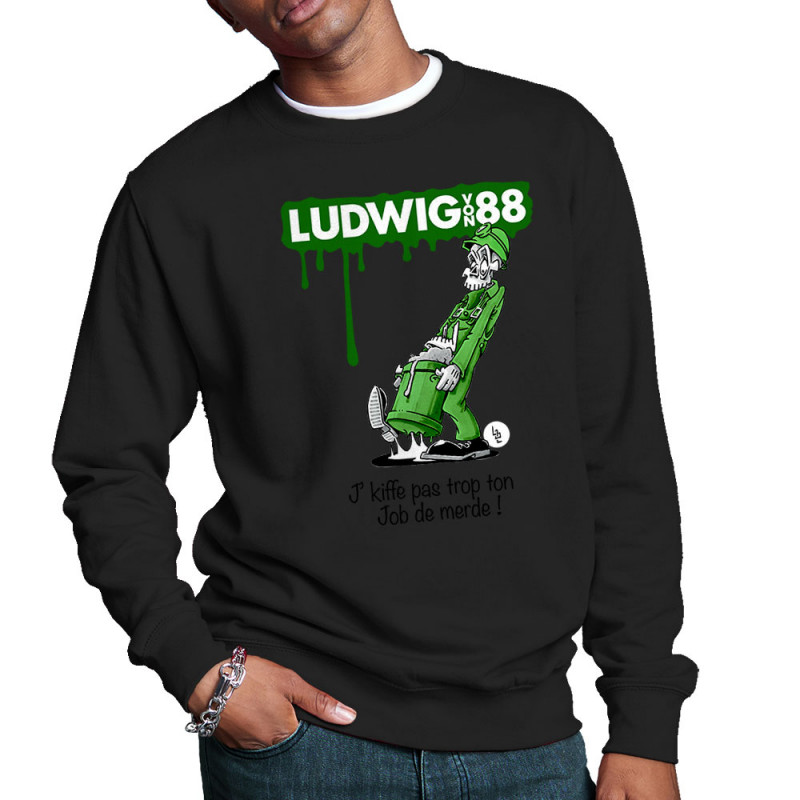Sweat homme col rond noir Job de merde (Ludwig Von 88,Rock & Punk,Laul)