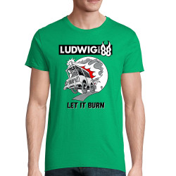 T-shirt homme coton bio vert prairie Let It Burn (Ludwig Von 88,Rock & Punk,Laul)