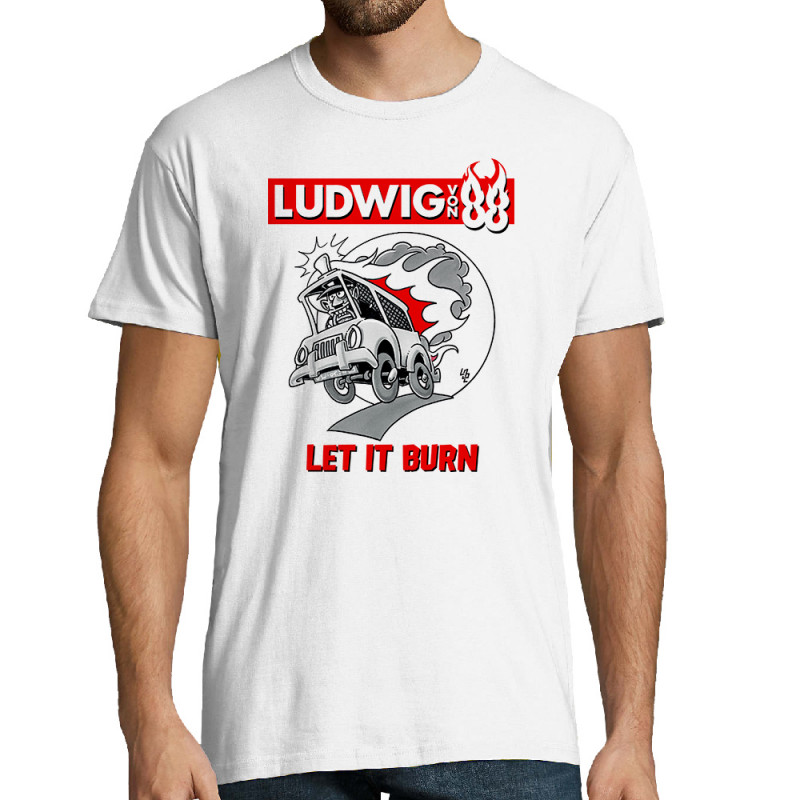 Tee-shirt homme blanc Let It Burn (Ludwig Von 88,Rock & Punk,Laul)