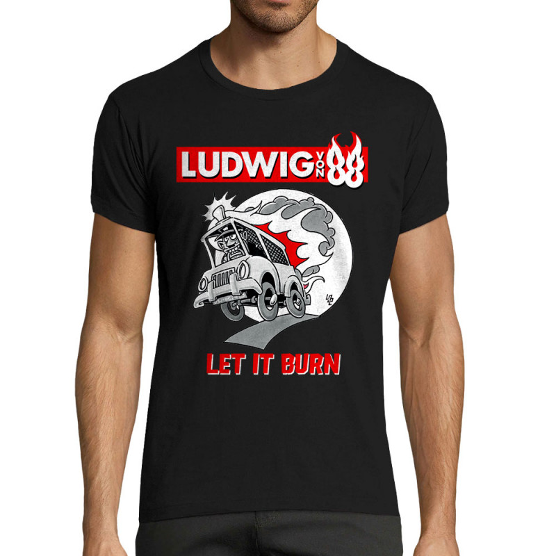 T-shirt homme fit noir Let It Burn (Ludwig Von 88,Rock & Punk,Laul)