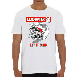 T-shirt homme coton bio blanc Let It Burn (Ludwig Von 88,Rock & Punk,Laul)