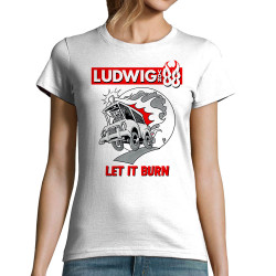T-shirt femme blanc Let It Burn (Ludwig Von 88,Rock & Punk,Laul)