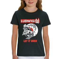 T-shirt enfant coton bio noir Let It Burn (Ludwig Von 88,Rock & Punk,Laul)