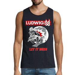 Débardeur homme bleu marine Let It Burn (Ludwig Von 88,Rock & Punk,Laul)