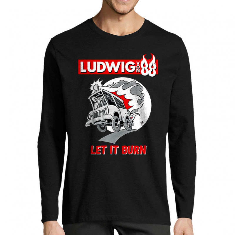 T-shirt homme manches longues noir Let It Burn (Ludwig Von 88,Rock & Punk,Laul)
