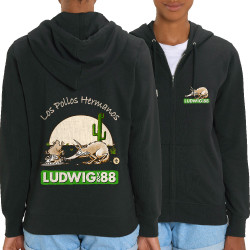 Sweat femme zippé à capuche coton bio noir Los pollos hermanos (Ludwig Von 88,Rock & Punk,Laul)