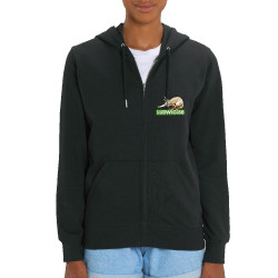 Sweat femme zippé à capuche coton bio noir Los pollos hermanos (Ludwig Von 88,Rock & Punk,Laul)