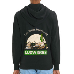 Sweat femme zippé à capuche coton bio noir Los pollos hermanos (Ludwig Von 88,Rock & Punk,Laul)