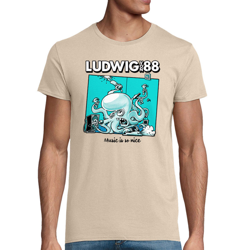 T-shirt homme coton bio naturel Voisin Voisine - Music is so nice (Ludwig Von 88,Rock & Punk)