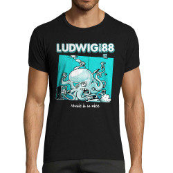 T-shirt homme fit noir Voisin Voisine - Music is so nice (Ludwig Von 88,Rock & Punk)