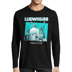 T-shirt homme manches longues noir Voisin Voisine - Music is so nice (Ludwig Von 88,Rock & Punk)