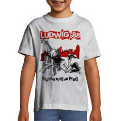 T-shirt enfant blanc Dans les rues de Paris (Ludwig Von 88,Rock & Punk,Laul)