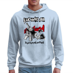 Sweat homme à capuche bleu ciel Dans les rues de Paris (Ludwig Von 88,Rock & Punk,Laul)