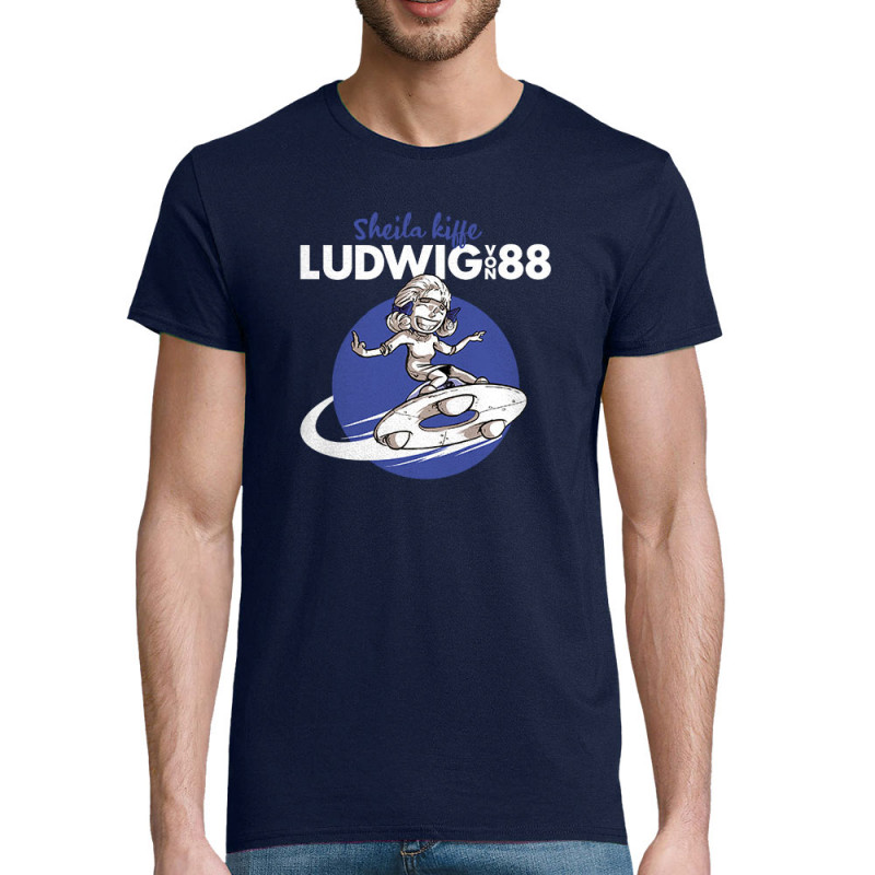 T-shirt homme coton bio bleu marine Sheila kiffe ludwig von 88 (Ludwig Von 88,Rock & Punk)