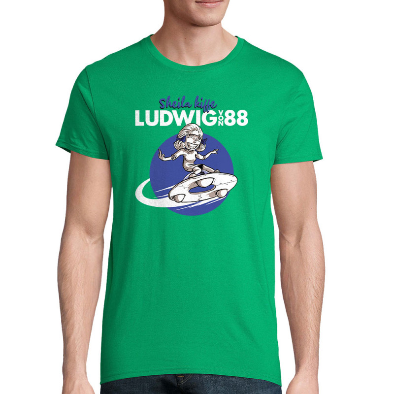 T-shirt homme coton bio vert prairie Sheila kiffe ludwig von 88 (Ludwig Von 88,Rock & Punk)