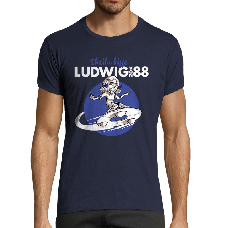 T-shirt homme fit bleu marine Sheila kiffe ludwig von 88 (Ludwig Von 88,Rock & Punk)