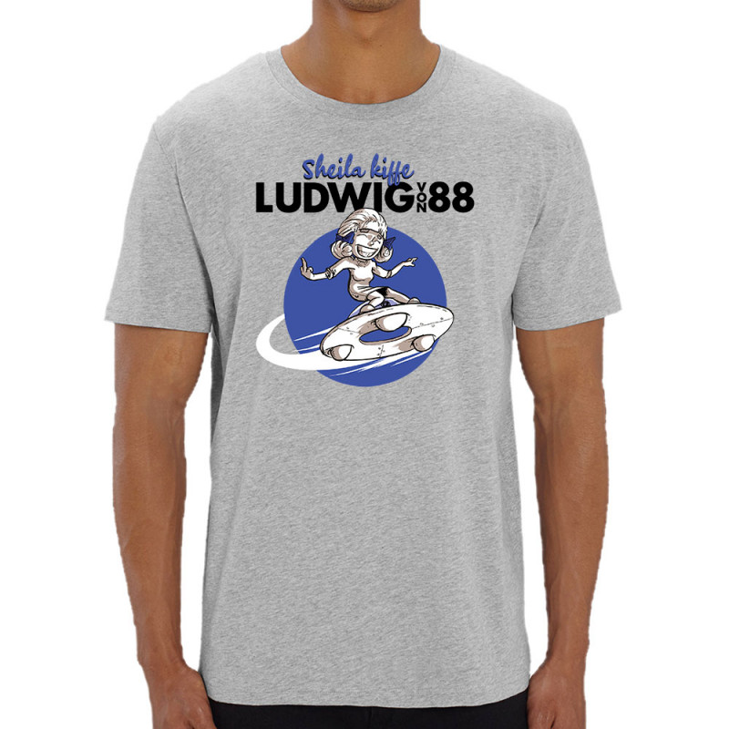 T-shirt homme coton bio gris chiné Sheila kiffe ludwig von 88 (Ludwig Von 88,Rock & Punk)