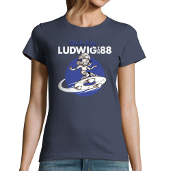 T-shirt femme bleu denim Sheila kiffe ludwig von 88 (Ludwig Von 88,Rock & Punk)