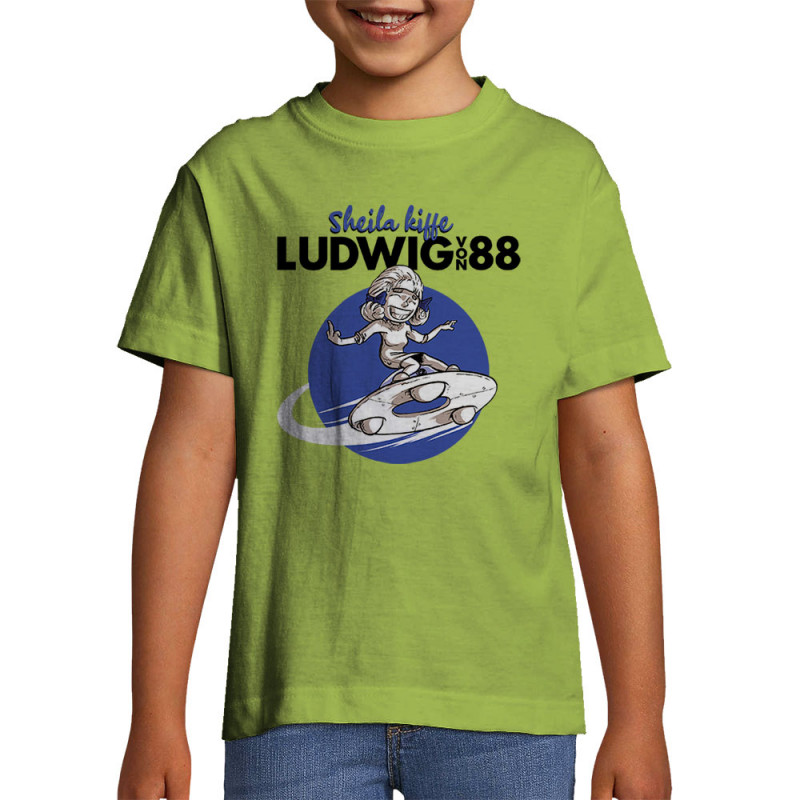 T-shirt enfant vert pomme Sheila kiffe ludwig von 88 (Ludwig Von 88,Rock & Punk)
