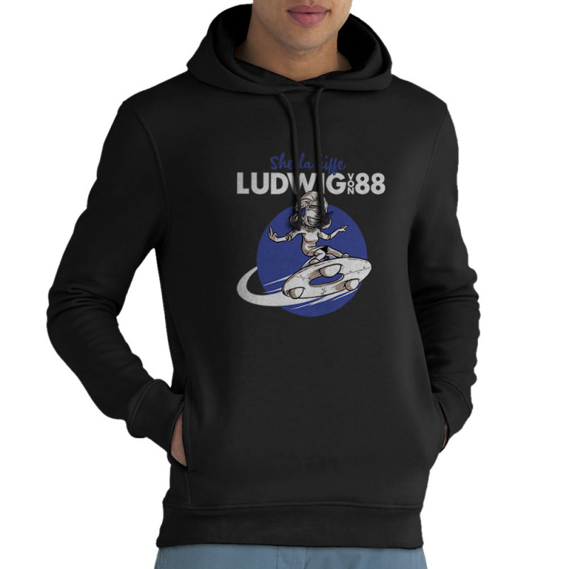 Sweat homme à capuche coton bio noir Sheila kiffe ludwig von 88 (Ludwig Von 88,Rock & Punk)