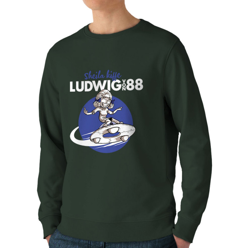 Sweat homme bio col rond vert foncé Sheila kiffe ludwig von 88 (Ludwig Von 88,Rock & Punk)