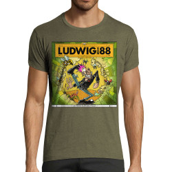 T-shirt homme fit kaki chiné Le printemps du pogo (Ludwig Von 88,Rock & Punk,Laul)