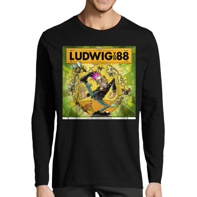 T-shirt homme manches longues noir Le printemps du pogo (Ludwig Von 88,Rock & Punk,Laul)