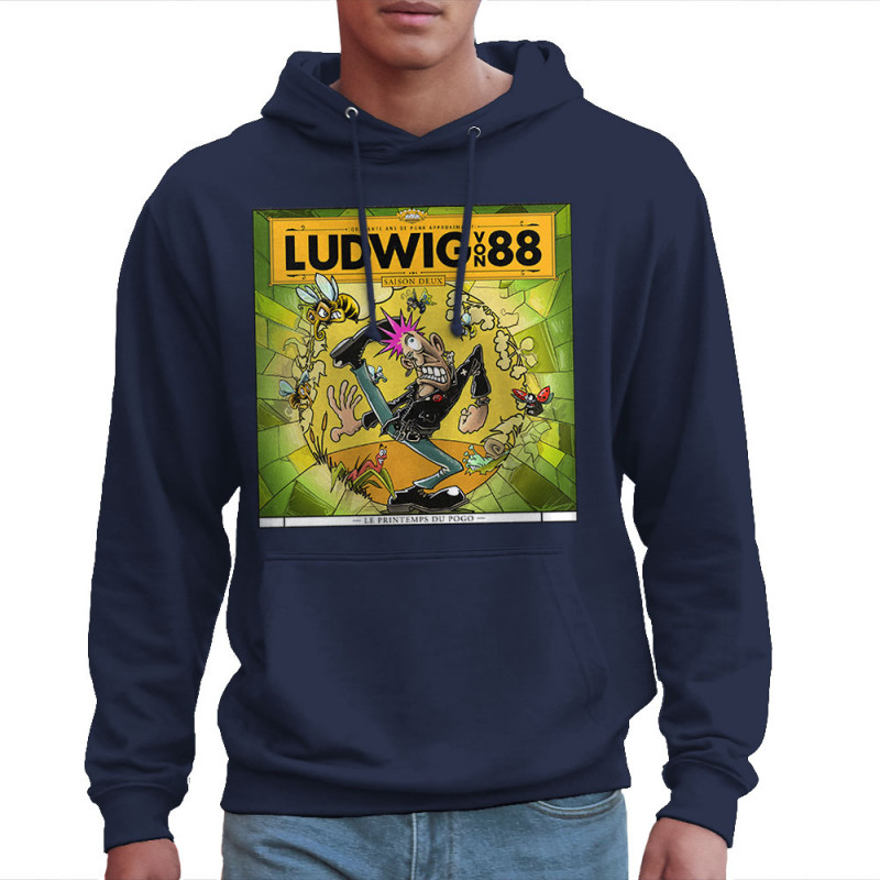 Sweat homme à capuche bleu marine Le printemps du pogo (Ludwig Von 88,Rock & Punk,Laul)