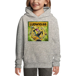 Sweat enfant à capuche gris chiné Le printemps du pogo (Ludwig Von 88,Rock & Punk,Laul)