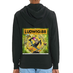 Sweat femme zippé à capuche coton bio noir Le printemps du pogo (Ludwig Von 88,Rock & Punk,Laul)