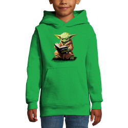 Sweat enfant à capuche vert prairie Yoda pour les nuls (Gondrax,Films/Séries,Humour,Star Wars)