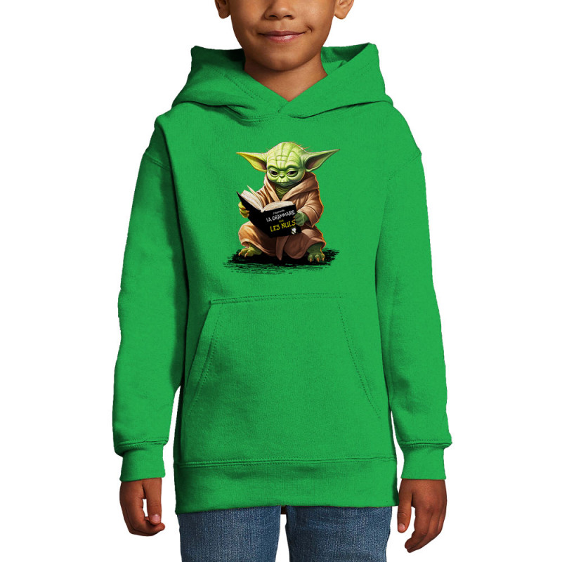 Sweat enfant à capuche vert prairie Yoda pour les nuls (Gondrax,Films/Séries,Humour,Star Wars)