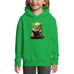 Sweat enfant à capuche vert prairie Yoda pour les nuls (Gondrax,Films/Séries,Humour,Star Wars)