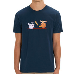 T-shirt homme coton bio bleu marine aïe oh nion (Skurg,Fruits & Légumes,Humour,Skate)