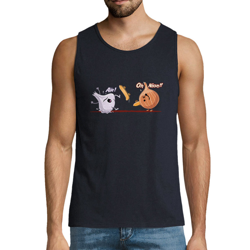 Débardeur homme bleu marine aïe oh nion (Skurg,Fruits & Légumes,Humour,Skate)