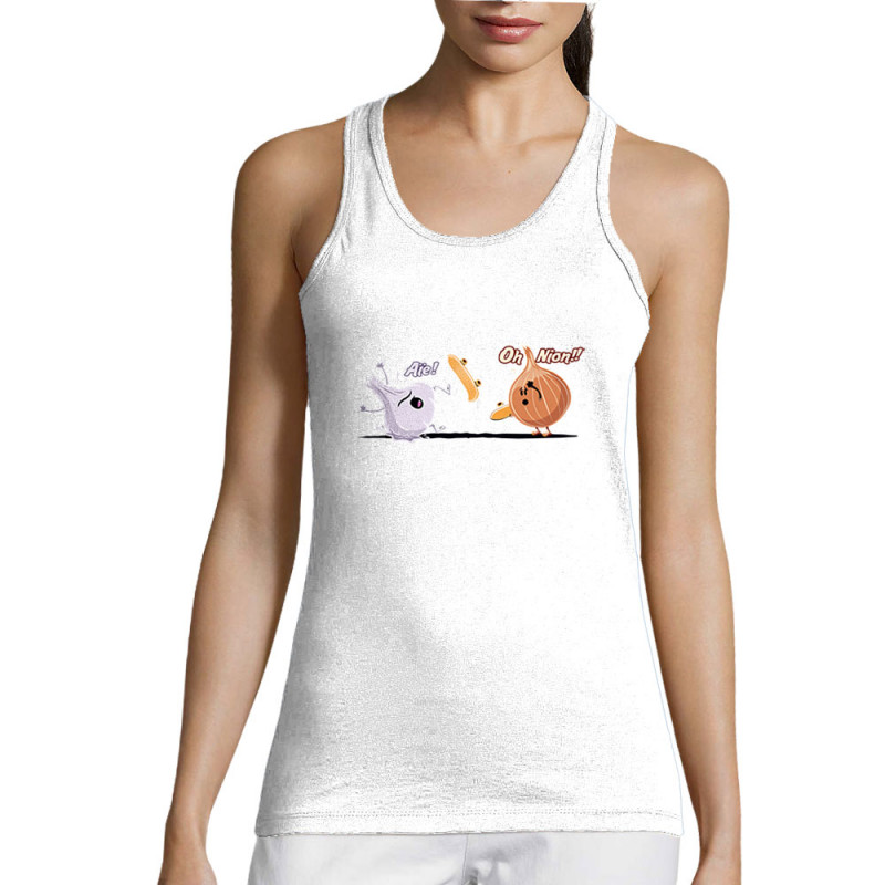 Débardeur femme blanc aïe oh nion (Skurg,Fruits & Légumes,Humour,Skate)