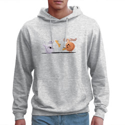 Sweat homme à capuche gris chiné clair aïe oh nion (Skurg,Fruits & Légumes,Humour,Skate)