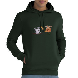 Sweat homme à capuche coton bio vert foncé aïe oh nion (Skurg,Fruits & Légumes,Humour,Skate)