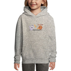 Sweat enfant à capuche gris chiné aïe oh nion (Skurg,Fruits & Légumes,Humour,Skate)