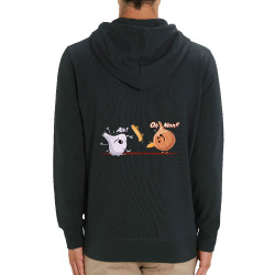 Sweat homme zippé à capuche coton bio noir aïe oh nion (Skurg,Fruits & Légumes,Humour,Skate)