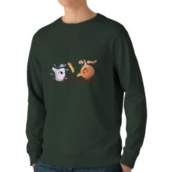 Sweat homme bio col rond vert foncé aïe oh nion (Skurg,Fruits & Légumes,Humour,Skate)