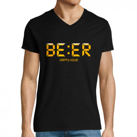 T-shirt homme col V "BEER...