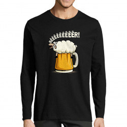T-shirt homme manches longues noir Beeeer mouton (Le Duc,Alcool,Animaux)