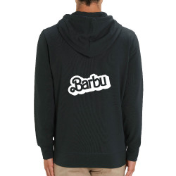 Sweat homme zippé à capuche coton bio noir barbu (Gondrax,Humour,Détournements)