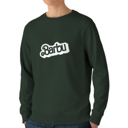 Sweat homme bio col rond vert foncé barbu (Gondrax,Humour,Détournements)